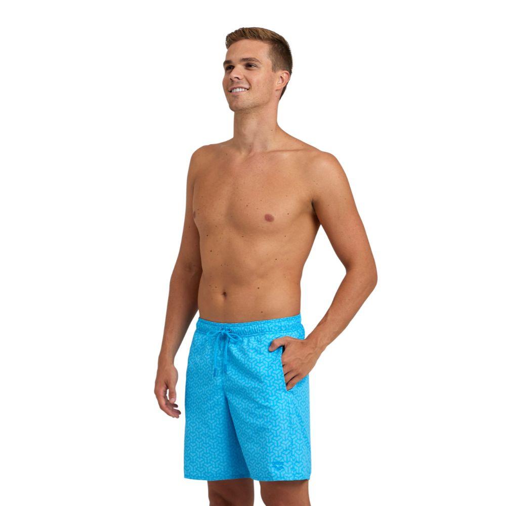 Short Playa Hombre Pro_File Print Azul Arena-4