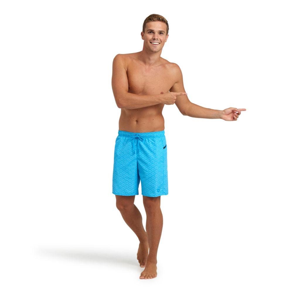 Short Playa Hombre Pro_File Print Azul Arena-5