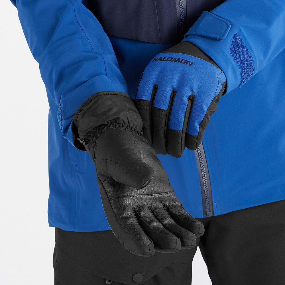 Guantes Hombre Force Goretex Azul Salomon-1