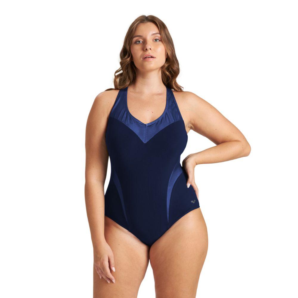 Traje De Baño De Una Pieza Mujer Isabel Light Plus  Azul Arena-0