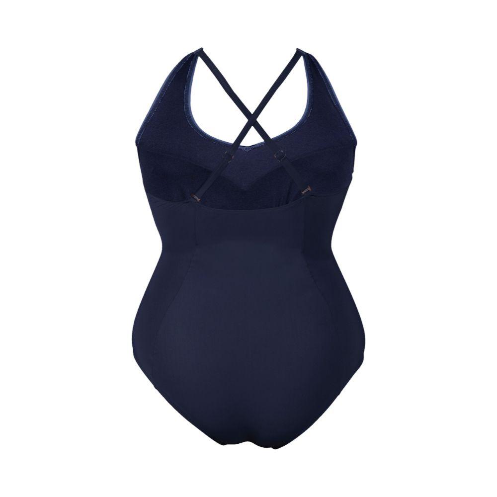 Traje De Baño De Una Pieza Mujer Isabel Light Plus  Azul Arena-4