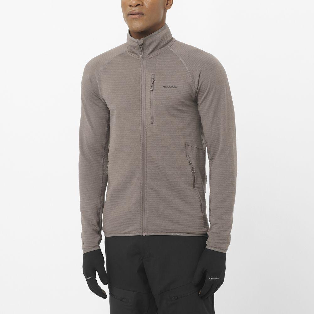 Poleron Hombre Essential Lt Fz M Gr Salomon-0