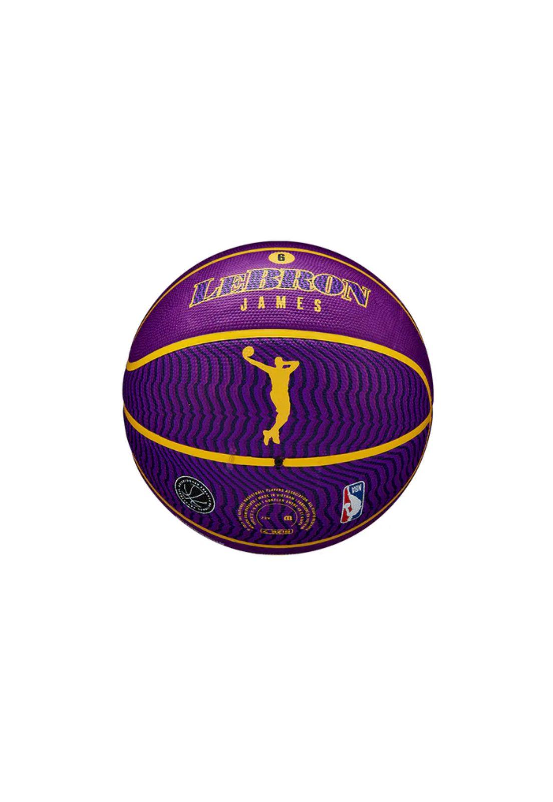 Balón De Basketball Wilson Nba Player Icon Lebron Morado-2