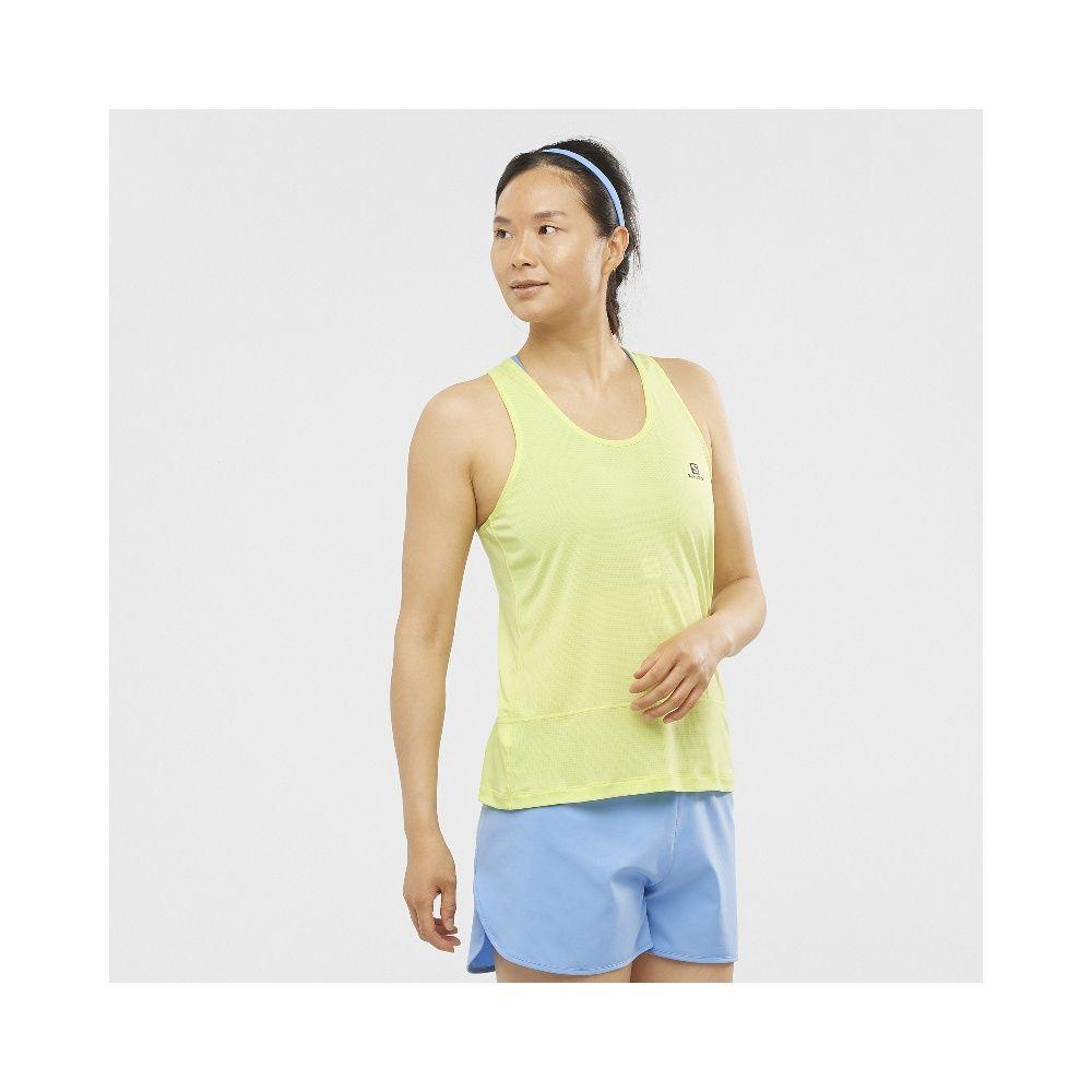 Polera Mujer Cross Run Sunny Lime Salomon-2