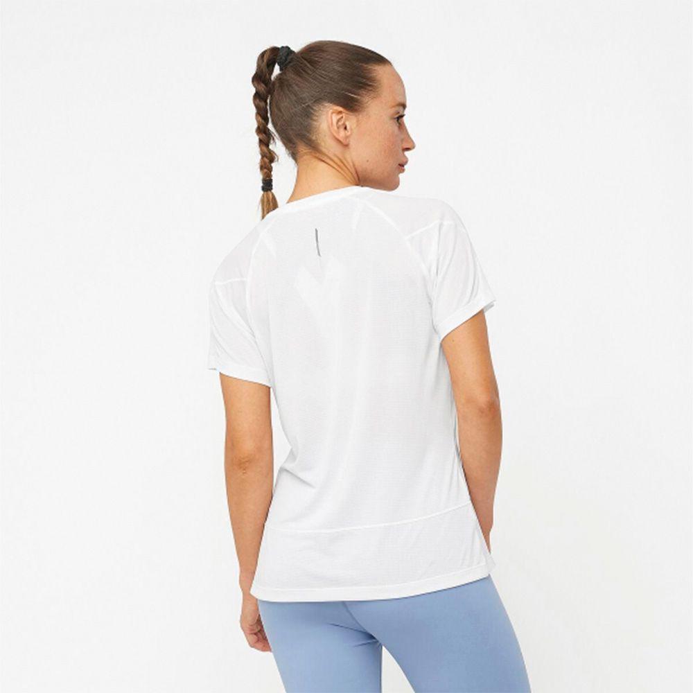 Polera Mujer Cross Run Ss Tee W Blanco Salomon-1