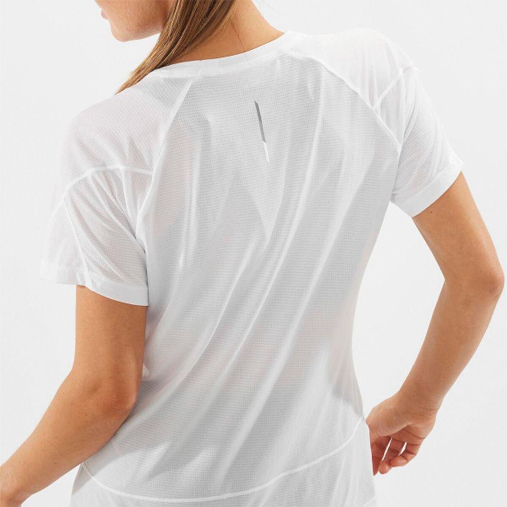 Polera Mujer Cross Run Ss Tee W Blanco Salomon-2