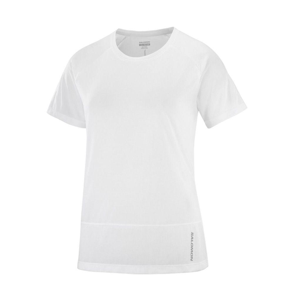 Polera Mujer Cross Run Ss Tee W Blanco Salomon-3
