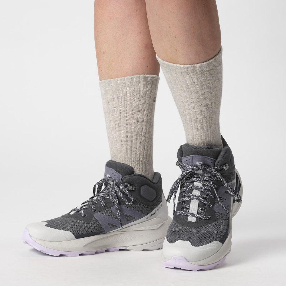 Zapatilla Mujer Elixir Activ Mid Gtx W Gris Salomon-1