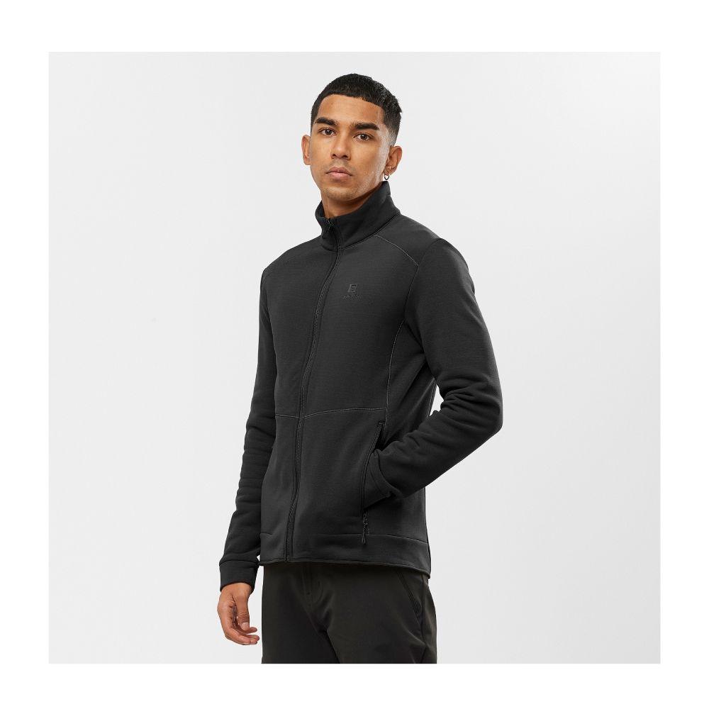 Poleron Hombre Essential Warm Negro Salomon-1