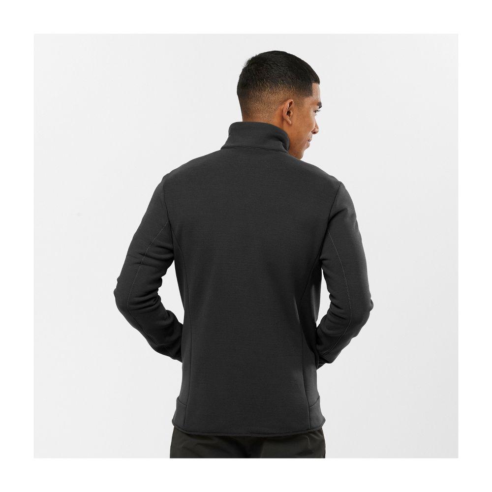 Poleron Hombre Essential Warm Negro Salomon-2