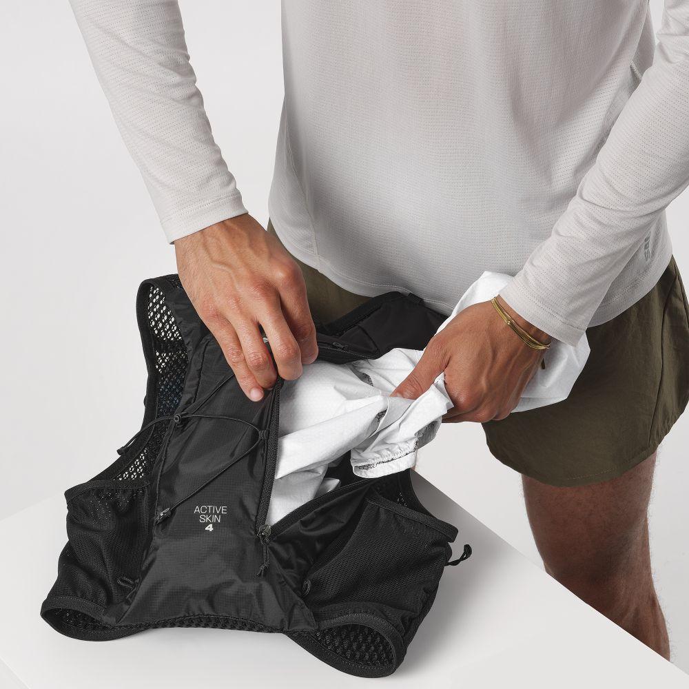 Mochilas Trail Running Active Skin 4 Rojo Salomon-3