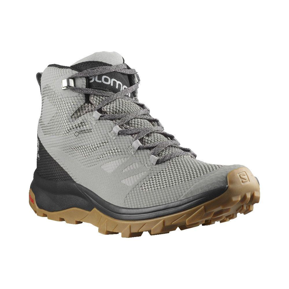 Zapato Hombre Outline Mid Gtx Gris Salomon-0