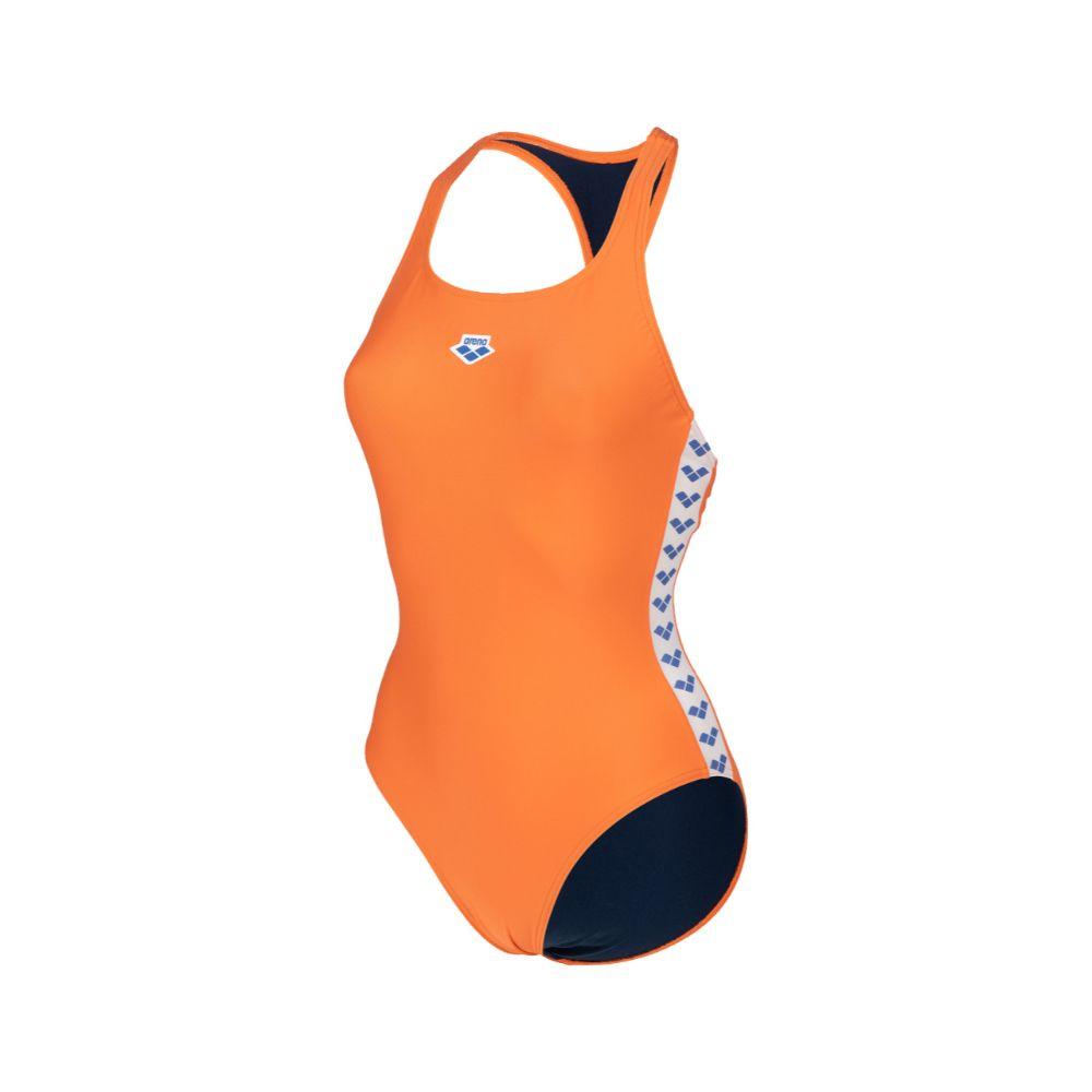 Traje De Baño De Una Pieza Mujer Racer Back  Naranjo Arena-4