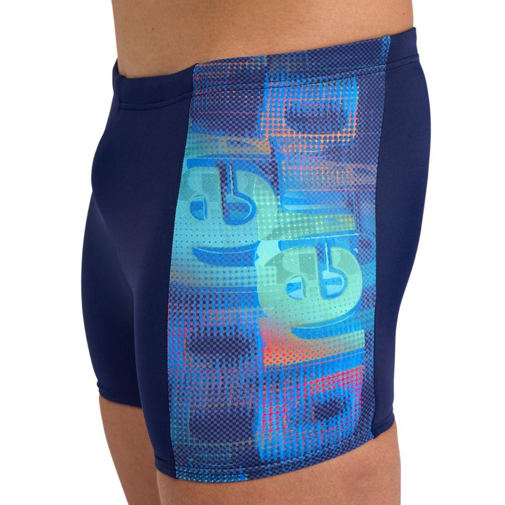 Traje De Baño Tipo Boxer Hombre Overlap Azul Arena-5