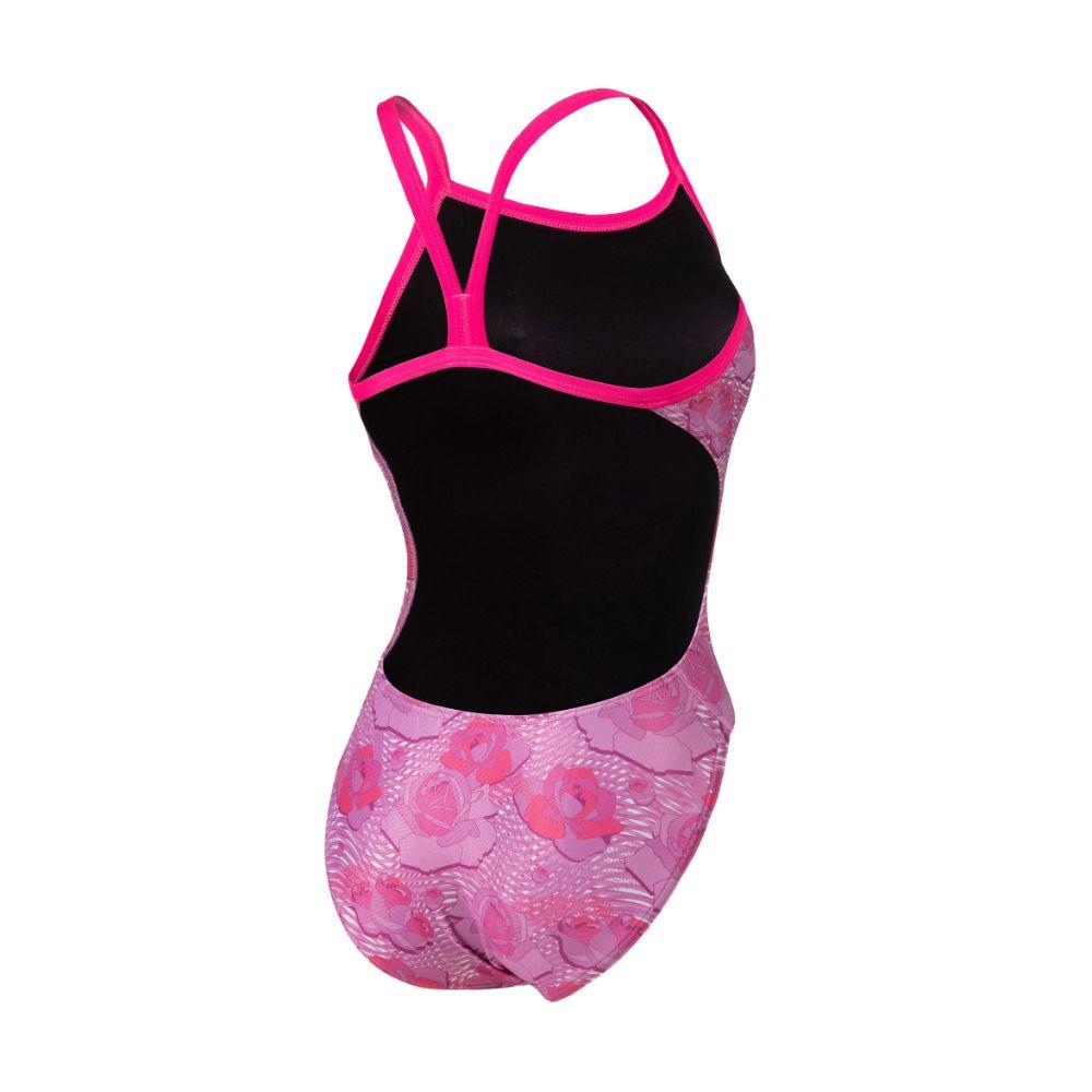Traje De Baño De Una Pieza Mujer Challenge Back Rosado Arena-3