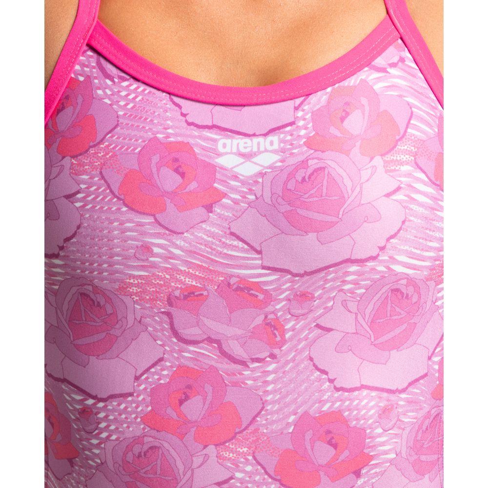 Traje De Baño De Una Pieza Mujer Challenge Back Rosado Arena-4