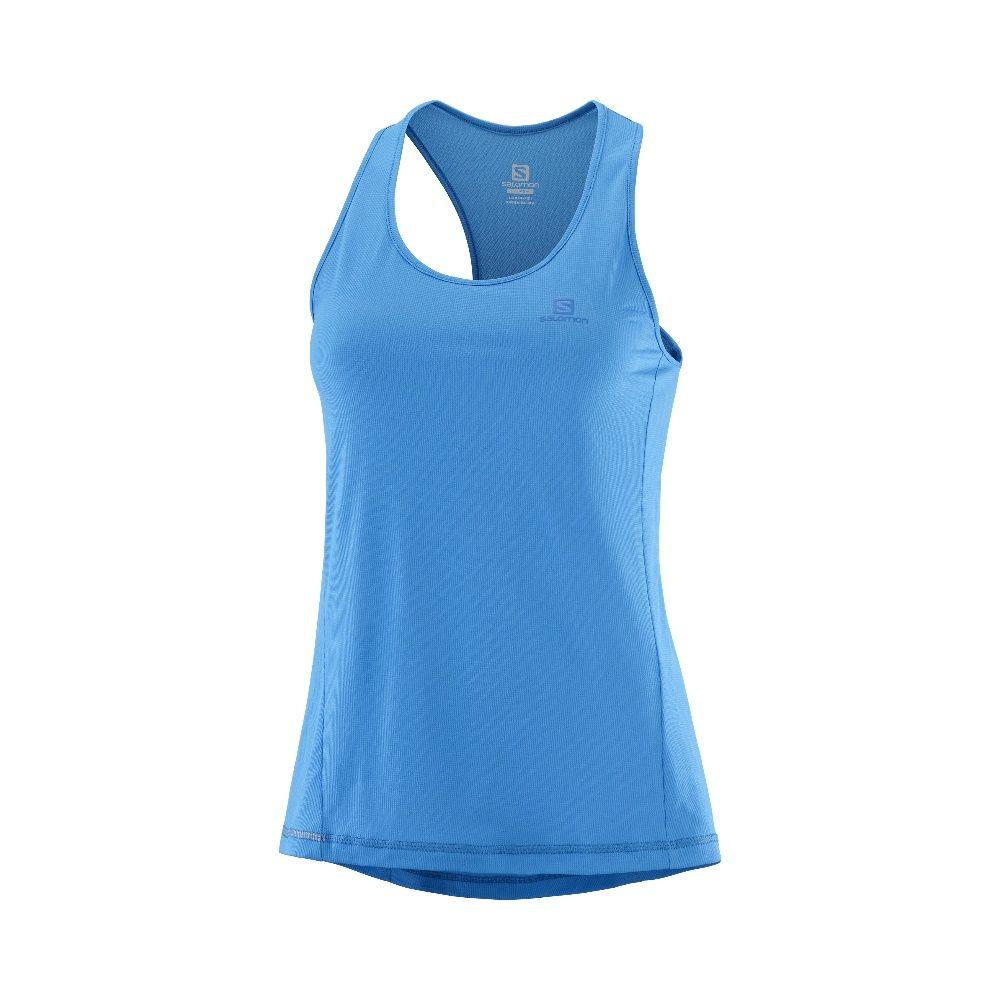 Polera Mujer Agile Tank Azul Salomon-0
