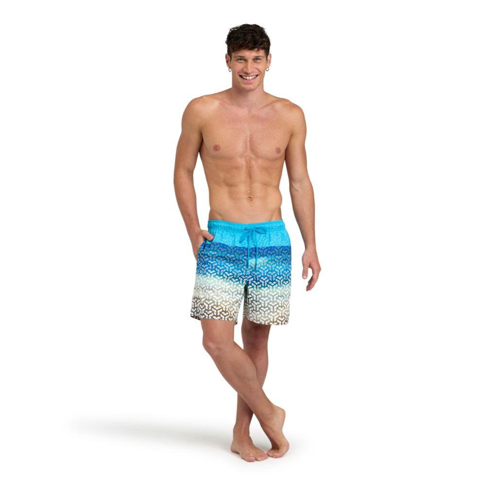 Short Playa Hombre Placed Azul Arena-4