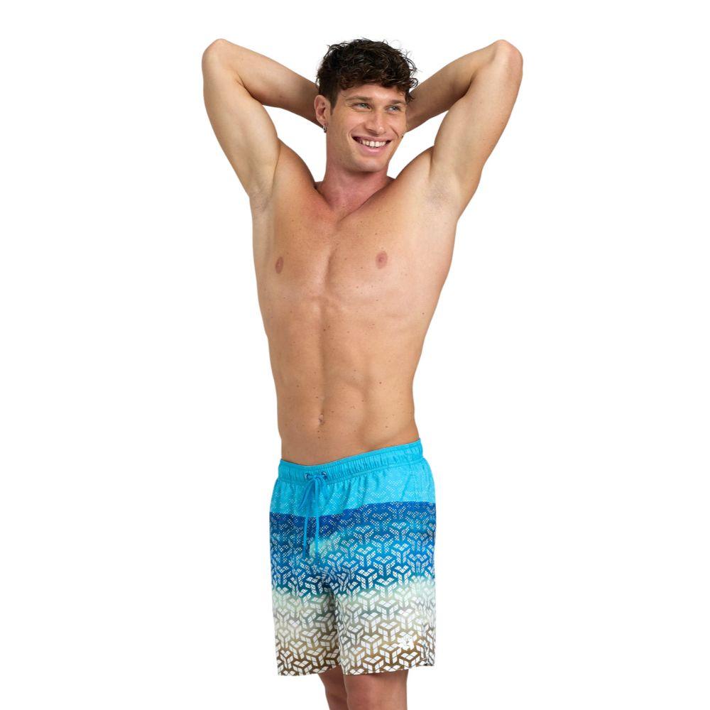 Short Playa Hombre Placed Azul Arena-6