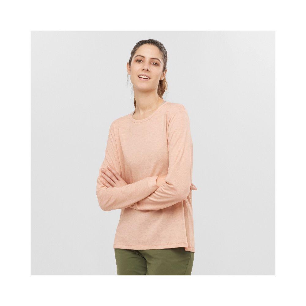 Polera Mujer Outlife Graphic Mountain Gris Salomon-0