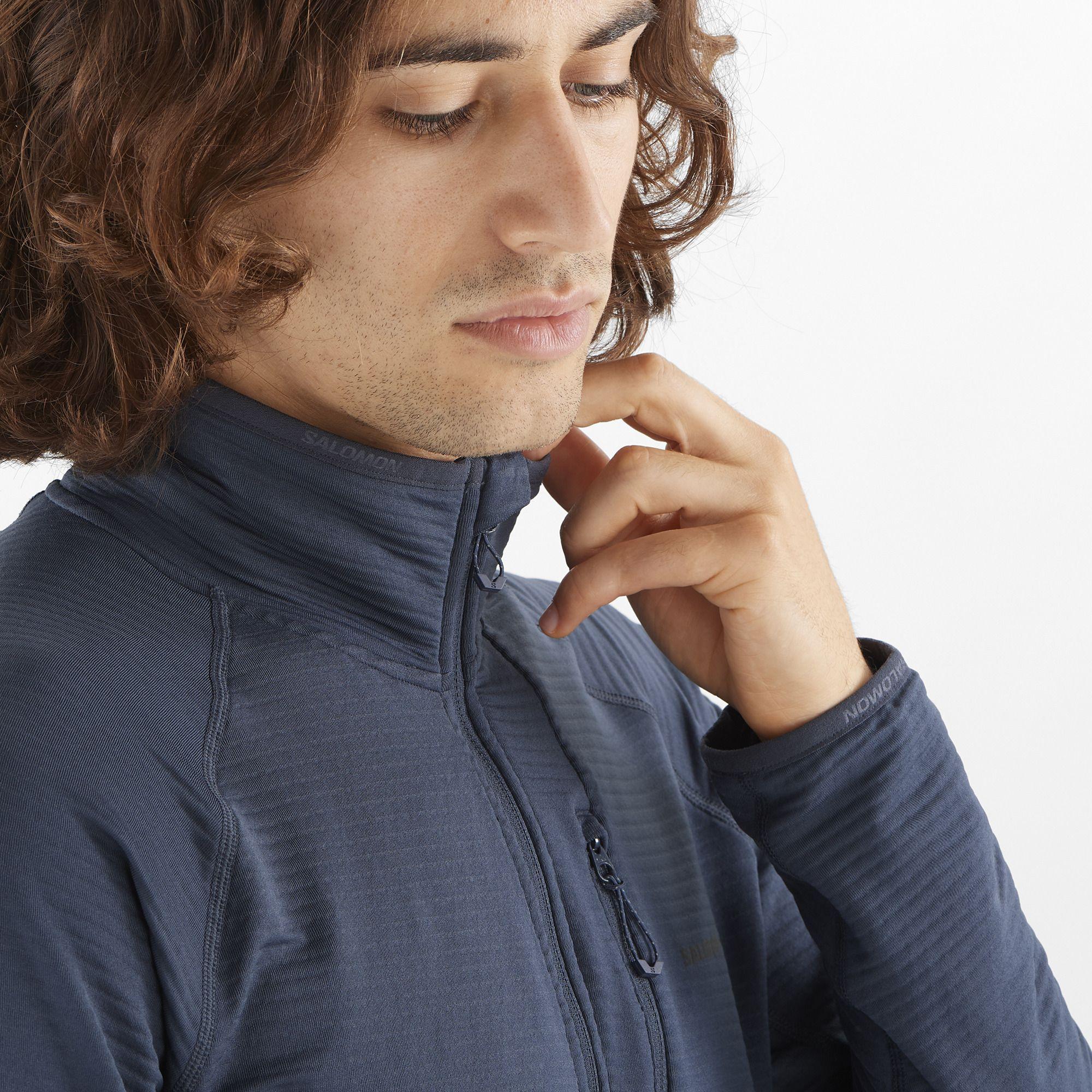 Poleron Hombre Essential Lt M Az Salomon-3