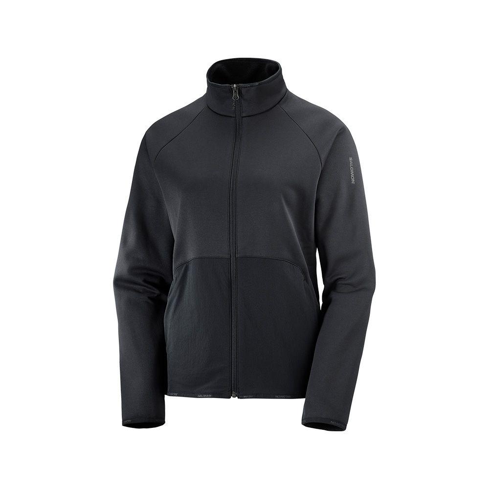 Polerón Mujer Essential Warm Fz Mid W Deep Black Salomon-0