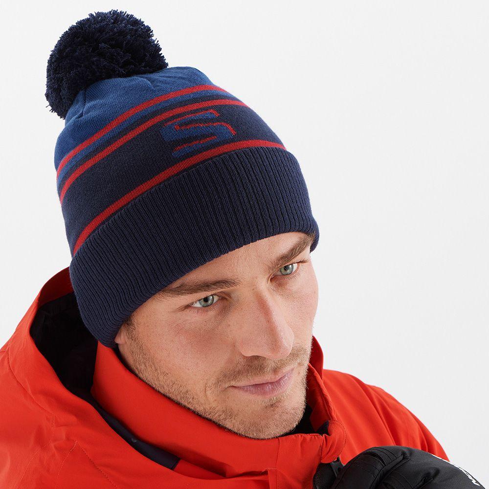 Gorro Heritage Beanie Azul Salomon-2