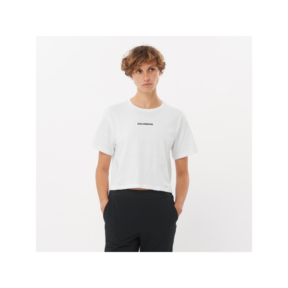 Polera Mujer Logo Twist Blanco Salomon-1