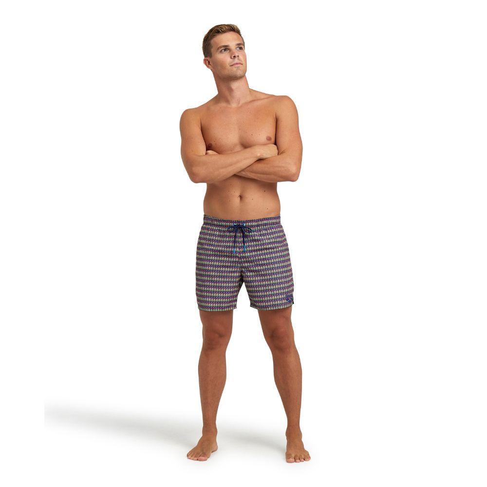Short Playa Hombre Allover Gris Arena-3