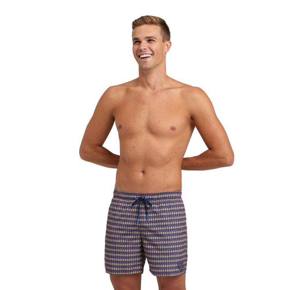 Short Playa Hombre Allover Gris Arena-5