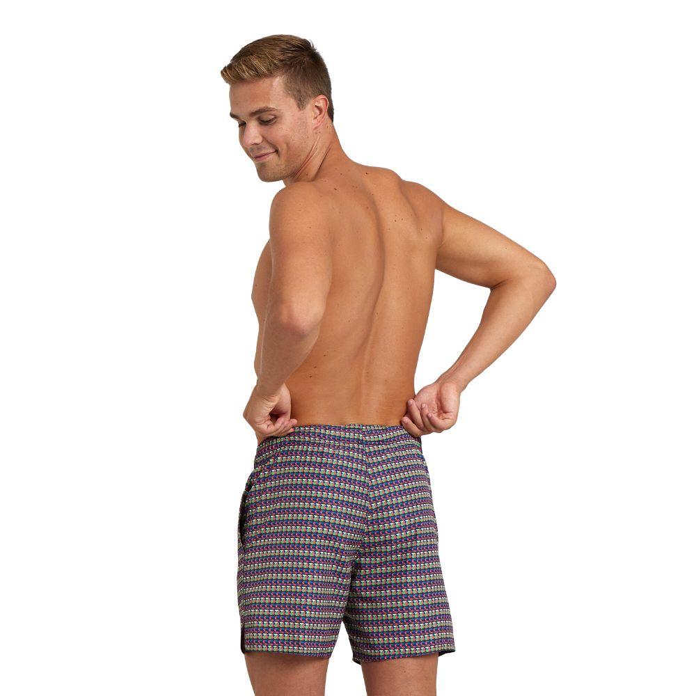 Short Playa Hombre Allover Gris Arena-4