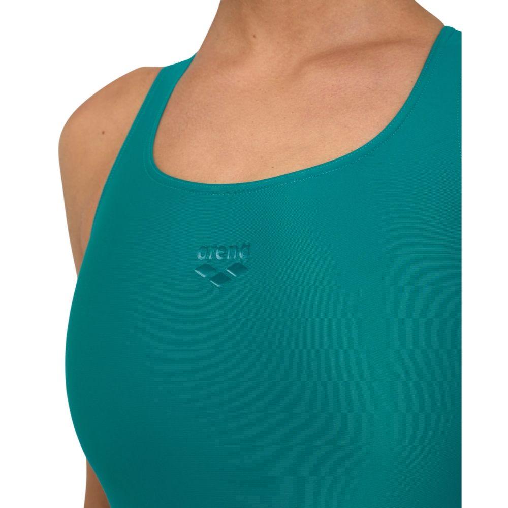 Traje De Baño Mujer Solid Swimsuit O Back Arena-3