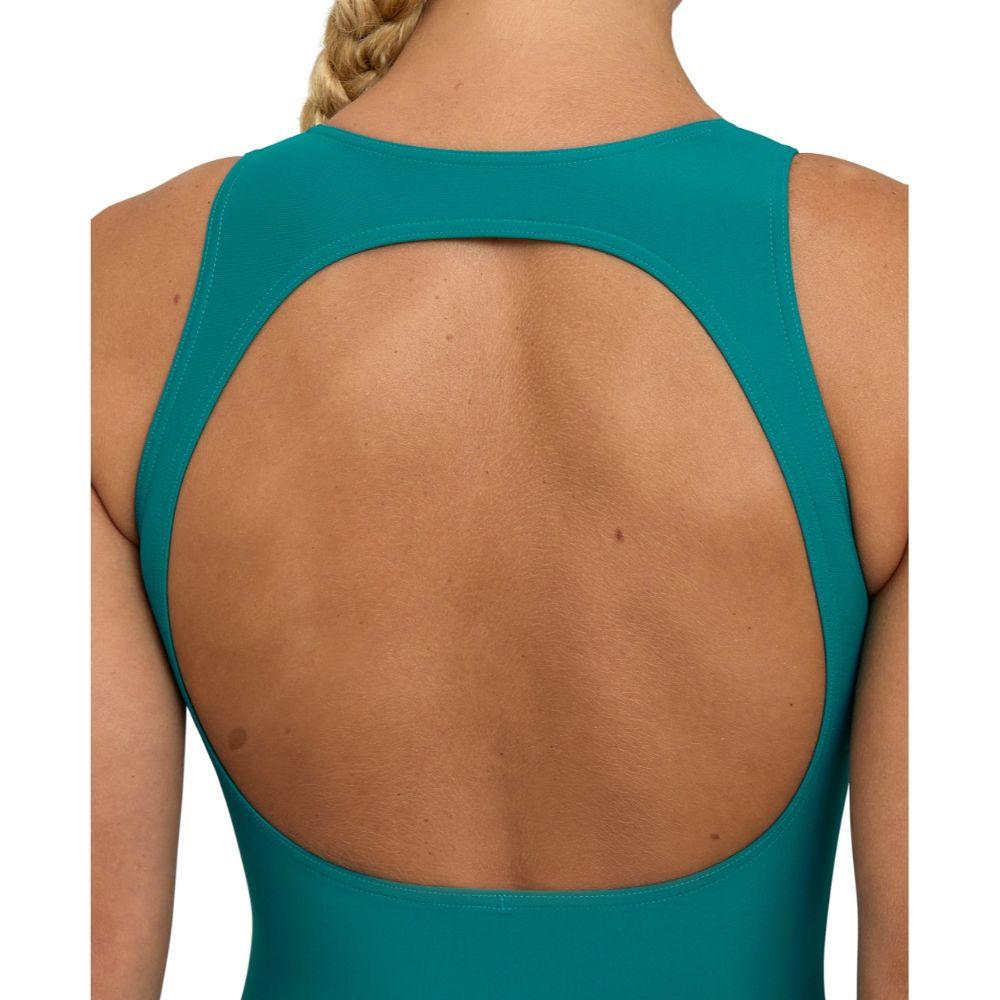 Traje De Baño Mujer Solid Swimsuit O Back Arena-4