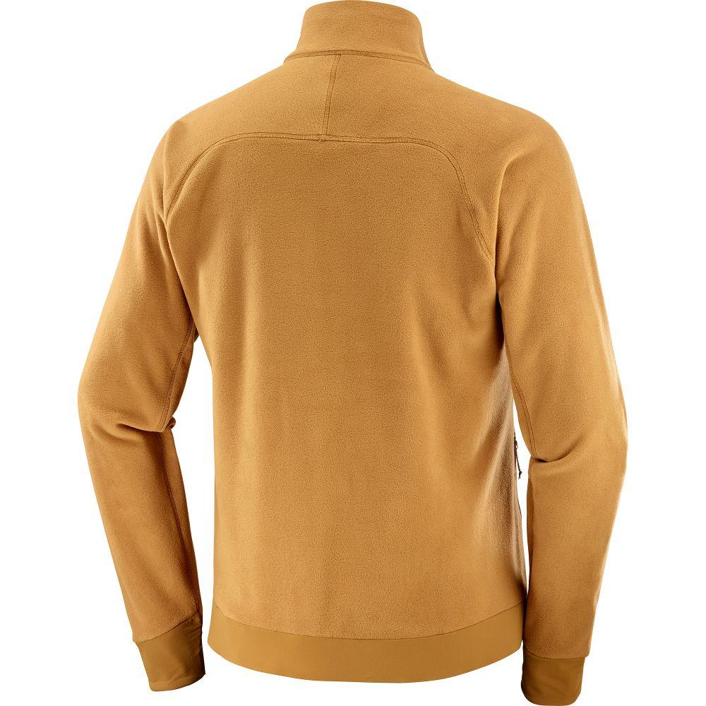 Polerón Hombre Essential Mifleece Fz M Mostaza Salomon-1