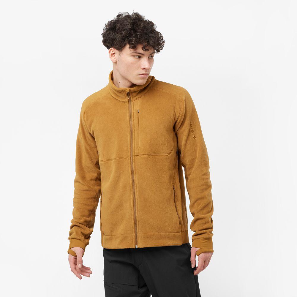 Polerón Hombre Essential Mifleece Fz M Mostaza Salomon-4