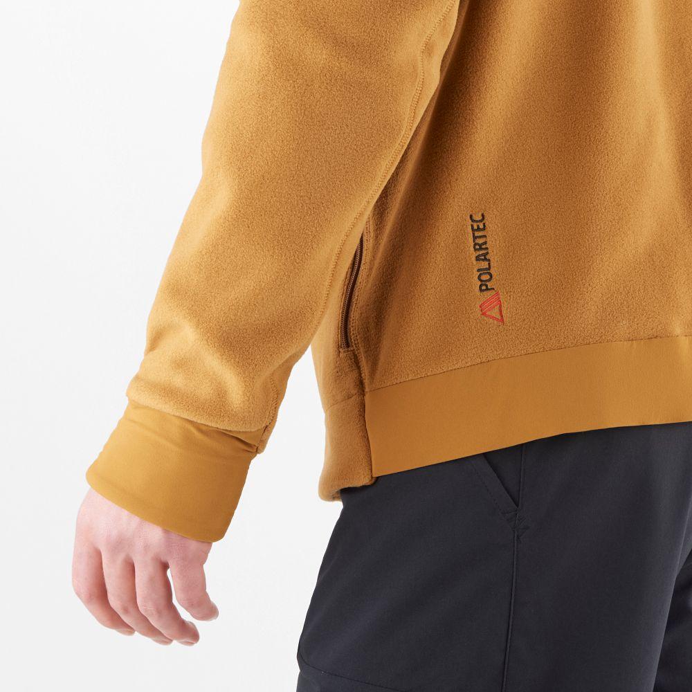 Polerón Hombre Essential Mifleece Fz M Mostaza Salomon-6