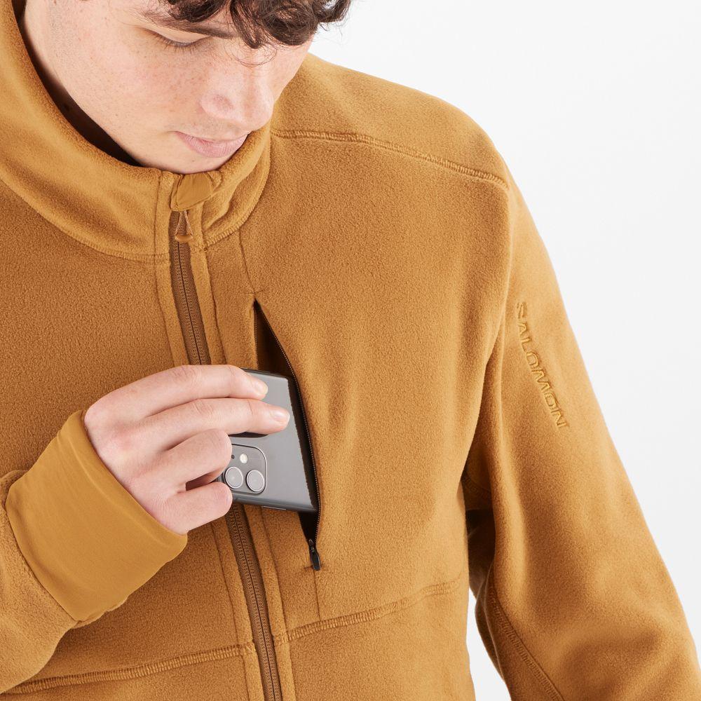 Polerón Hombre Essential Mifleece Fz M Mostaza Salomon-4