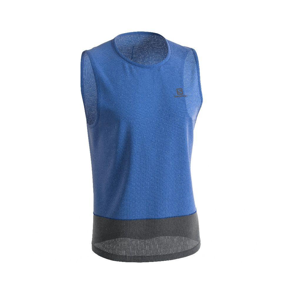 Polera Hombre Cross Run Azul Salomon-0