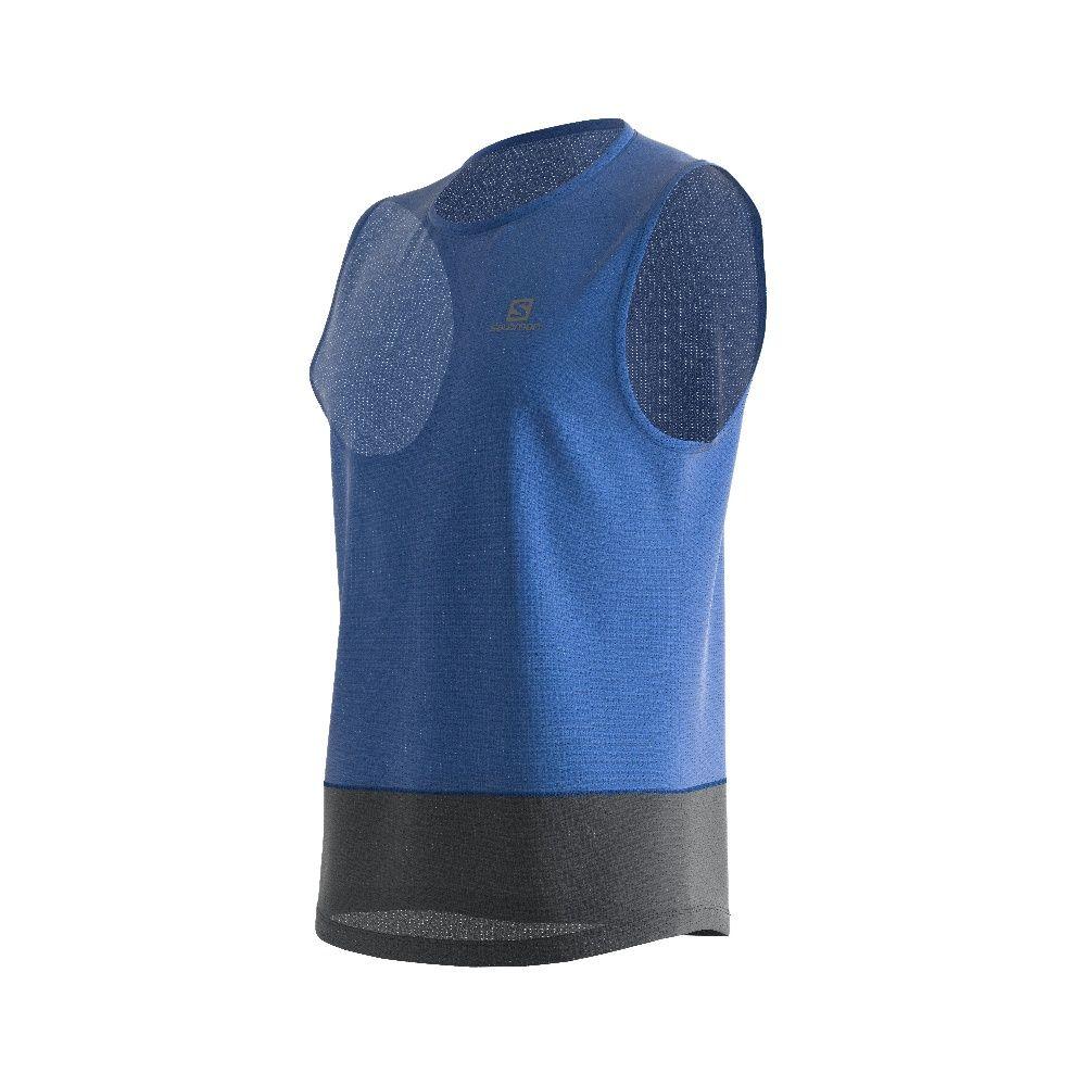 Polera Hombre Cross Run Azul Salomon-3