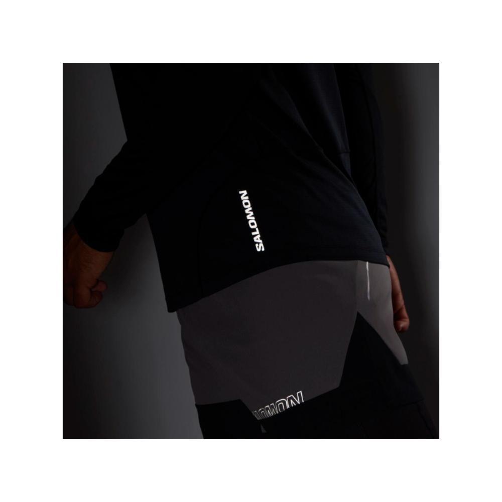 Polera Hombre Cross Run Ls Tee M Negro Salomon-5