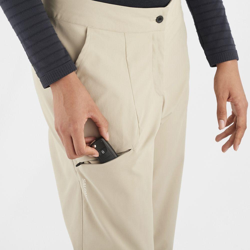 Pantalon Mujer Outrack City Beige Salomon-4