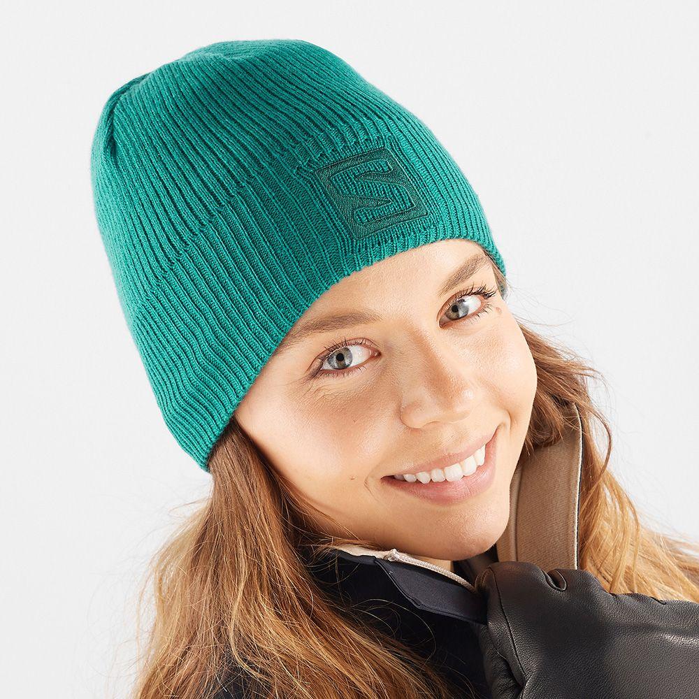 Gorro Logo Beanie Verde Salomon-1