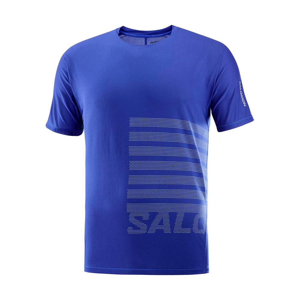 Polera Hombre Sense Aero Ss Tee Gfx M Az Salomon-0