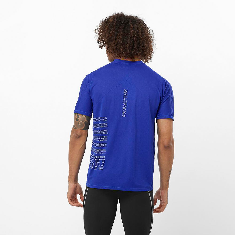 Polera Hombre Sense Aero Ss Tee Gfx M Az Salomon-3