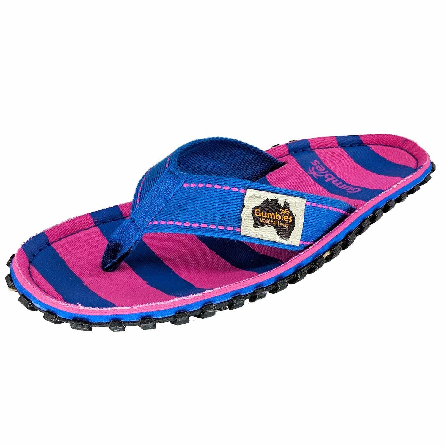 Sandalia Canvas Pink & Blue Stripe/W Gumbies-1