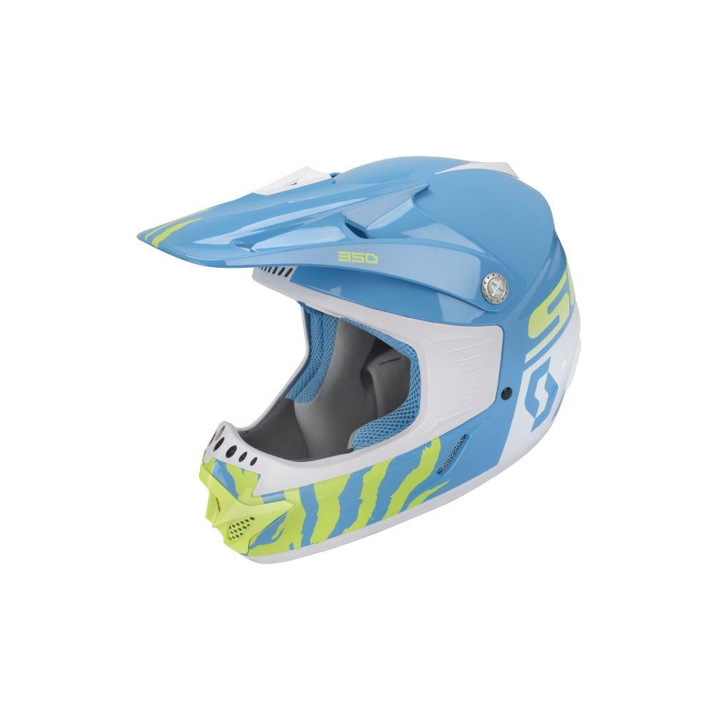 Casco Kids 350 Race Ece Blue/white Scott-0
