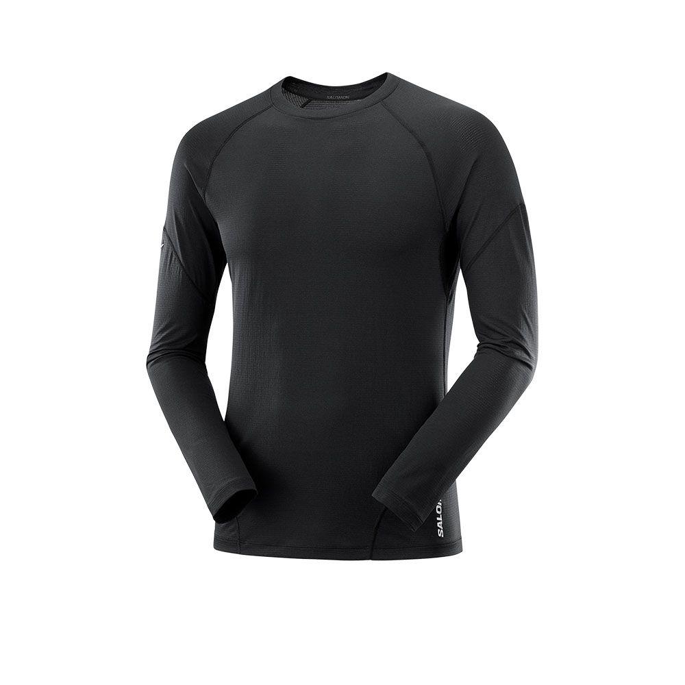 Polera Hombre Cross Run Ls Tee M Deep Black Salomon-0
