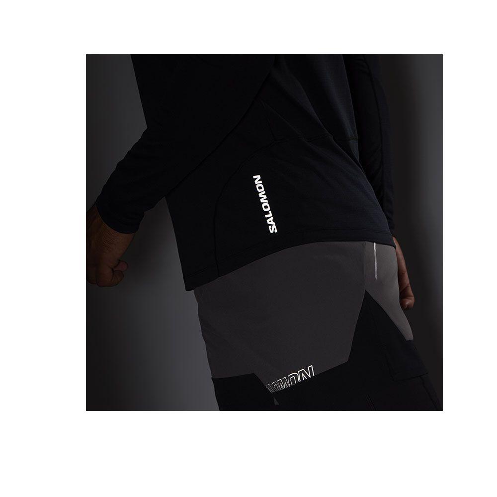 Polera Hombre Cross Run Ls Tee M Deep Black Salomon-1