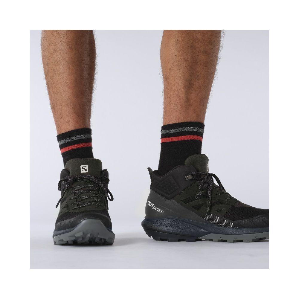 Zapato Hombre Outpulse Mid Gtx Negro Salomon-4