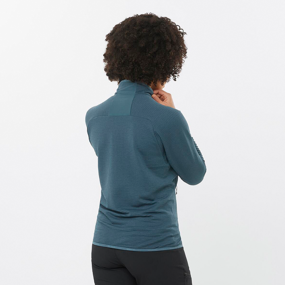 Polerón Mujer Essential Ltwarm Fz W Az Salomon-1